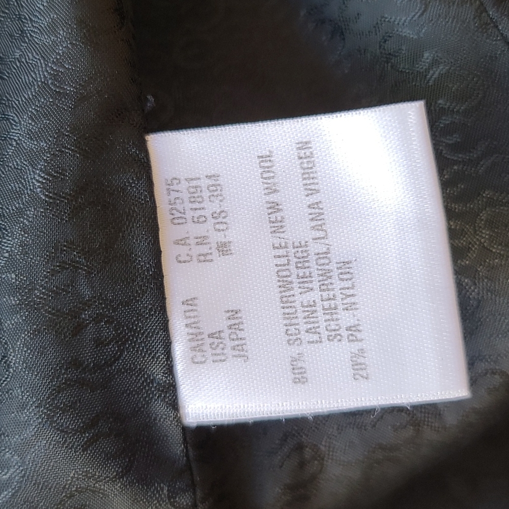 VINTAGE GERMANY Houndstooth Wool Boucle Blazer S Tweed Minimalist Jacket E Luxe - Picture 12 of 16